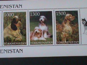 TURKMENISTAN-WORLD FAMOUS LOVELY BEAUTIFUL DOGS  -MNH-SHEET-VERY FINE