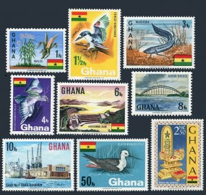 Ghana 286-300, MNH. Mi 297-305. Kingfisher, Golden Mace, Fish, Chameleon. 1967.