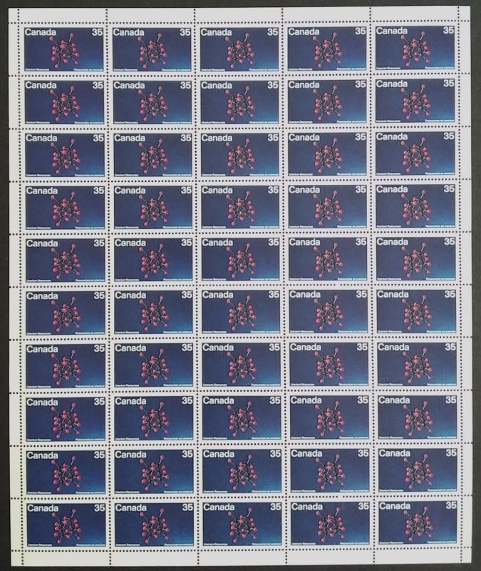 Canada 865 Sheet Pane Field Stock VF MNH
