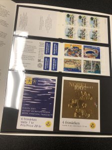 SWEDEN 2001 OFFICIAL BOOKLET YEAR SET Unused Mint Never Hinged. 