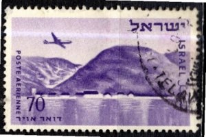 Israel 1954: Sc. # C10: Used Single Stamp