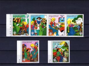 Paraguay 1978 CINDERELLA  DISNEY CHARACTERS IYC Set (9) Mi#3185/3193 MNH