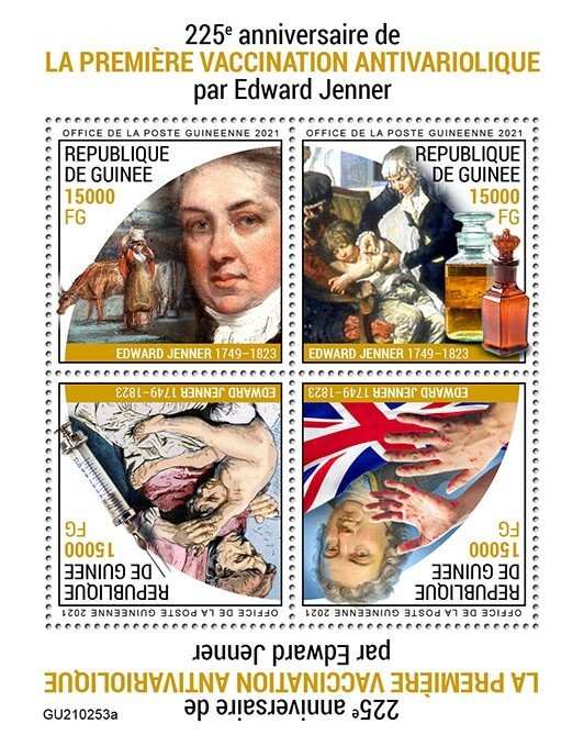 GUINEA - 2021 - Edward Janner - Perf 4v Sheet -Mint Never Hinged