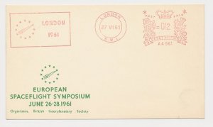 Meter card GB / UK 1961 European Spaceflight Symposium