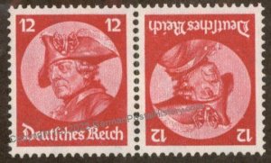 Germany 1933 Frederick the Great MiK18 MH Zusammendruck ZSD Tete-Beche 109740