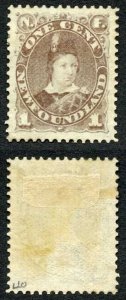 Newfoundland SG44 1c Dull Grey-brown Small part Gum Cat 60 Pounds