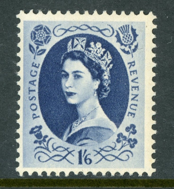 Great Britain 1956 QEII 1'6p Grey Blue SG #556 MNH B19