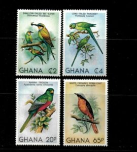 Ghana 1981 - Fauna and Flora, Birds - Set of 4 Stamps - Scott #746-9 - MNH