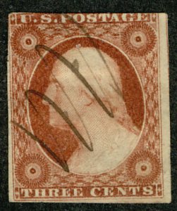 #10A  Scott CV $145  #10a F/VF, very bright color, Nice!