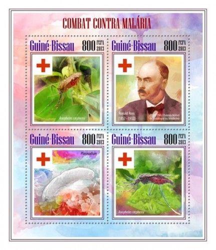 Malaria Medicine Red Cross Ronald Ross Rotes Kreuz Guinea-Bissau MNH stamp set