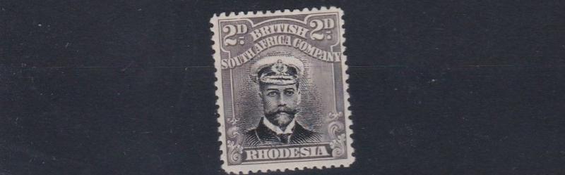 RHODESIA  1913 - 19  S G 209  2D  BLACK & GREY   MH 