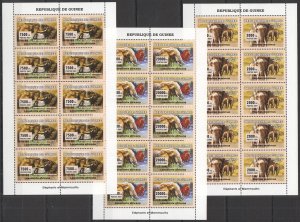 A1059 2007 Guinea Elephants & Mammoths Fauna Animals ! 10Set Mnh