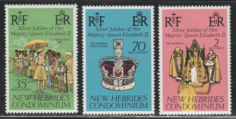 New Hebrides (Br) #214-216 MNH Full Set of 3