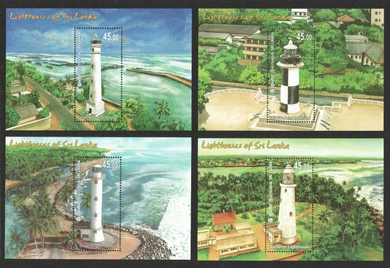 Sri Lanka 2018 Lighthouses Mint MNH Miniature Sheet Set