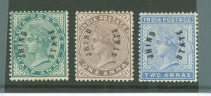 Jind (Convention State) #33-35 Unused Multiple (Queen)