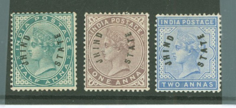 Jind (Convention State) #33-35 Unused Multiple (Queen)