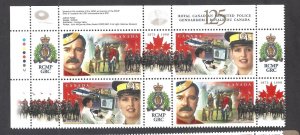 CANADA # 1451a VF MINT NH PB UL RCMP - 125th ANNIVERSARY BS31842