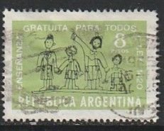 1965 Argentina - Sc 786 - used VF - 1 single - Public Education