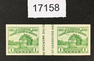 US STAMPS # 766a UNUSED NO GUM MINT NH PAIR VERTICAL GUTTER $8  LOT #17158