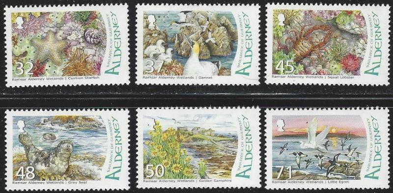 Alderney #291-296 MNH Full Set of 6 Alderney Wetlands