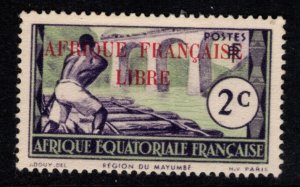 French Equatorial Africa Scott 81 MH* 1941 LIBRE Overprint stamp