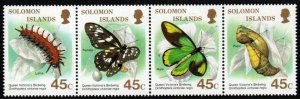 SOLOMON ISLANDS SG610/3 1987 BUTTERFLIES MNH