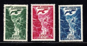 Andorra (Fr.) stamps # C2 - C4, mint & used,  CV $163.00