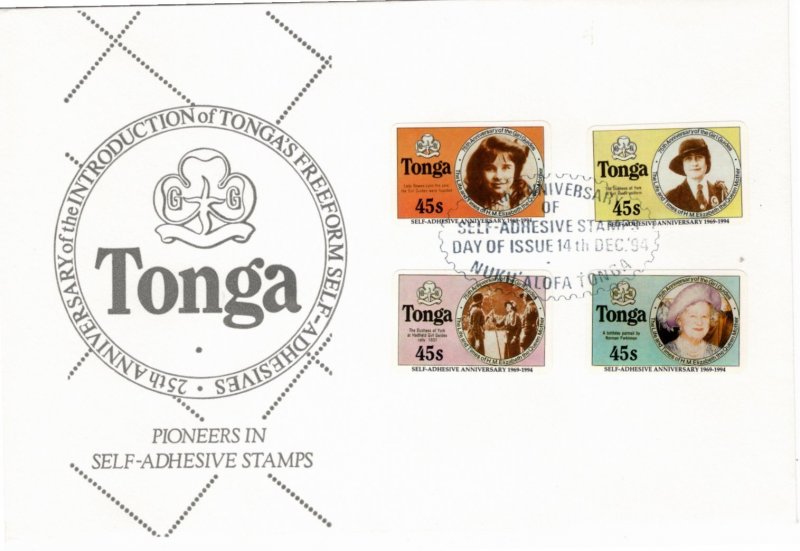 Tonga 1994 Sc 870d, e, f, g FDC