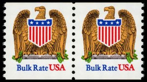 US Sc 2602 VF/MNH Coil Pair - 1991 - 10¢ Eagle & Shield ABN Printing- P.O. Fresh