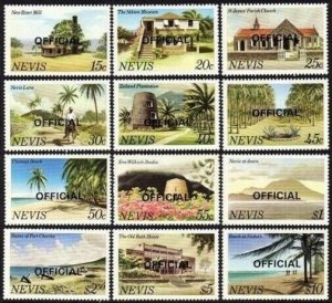 Nevis O11-O22,MNH.Michel D11-D22. OFFICIAL 1981.New River Mill,Nelson Museum,