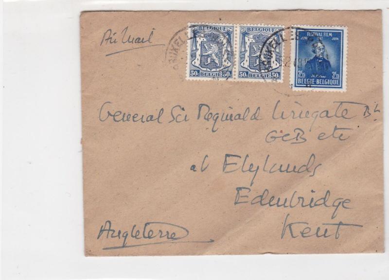 General Sir Francis Reginald Wingate 1948 multi Belgium Stamps Cover ref R 17353