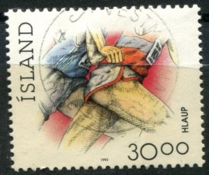 Iceland Sc#710 Used, 30k multi, Sport (1993)