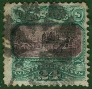 USA Stamp Scott.120 24c Declaration (1869) VFU Cat $600+ SG.122 £550+ GREEN6