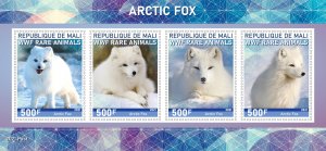 Stamps. Fauna.WWF. Arctic Fox 2021 year 1+1 sheets perf Mali
