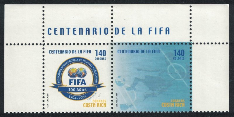 Costa Rica Centenary of FIFA Football Association Top pair SG#1772-1773