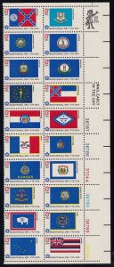 Scott 1633-82 MNH Right Plate Block of 20 -  State Flags Issue