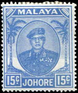 Malaya - Johore SC# 140 Sultan Ibrahi 15c MH