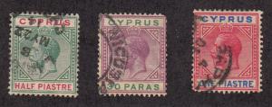 Cyprus - 1912 - SC 62-64 - Used