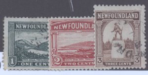 Newfoundland, Scott #131-33, Used