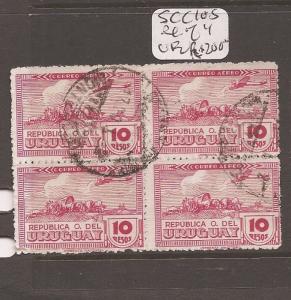 Uruguay A/M SC C105 Block of 4 VFU (10cep)