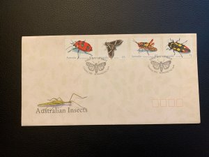 AUSTRALIA 1991 INSECTS SET OF 4 STAMPS FDC