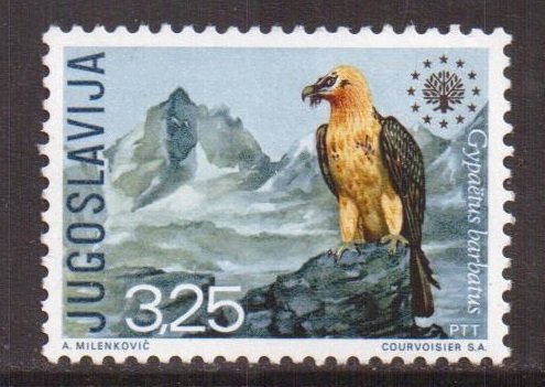 Yugoslavia   #1043  MNH  1974  nature protection 1970  bird  vulture