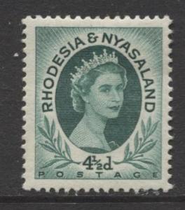 Rhodesia & Nyasaland -Scott 146-QEII Definitive -1954- MVLH- Single 4.1/2d Stamp