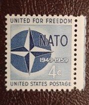 US Scott # 1127; 4c NATO from 1959; MNH, og; VF centering
