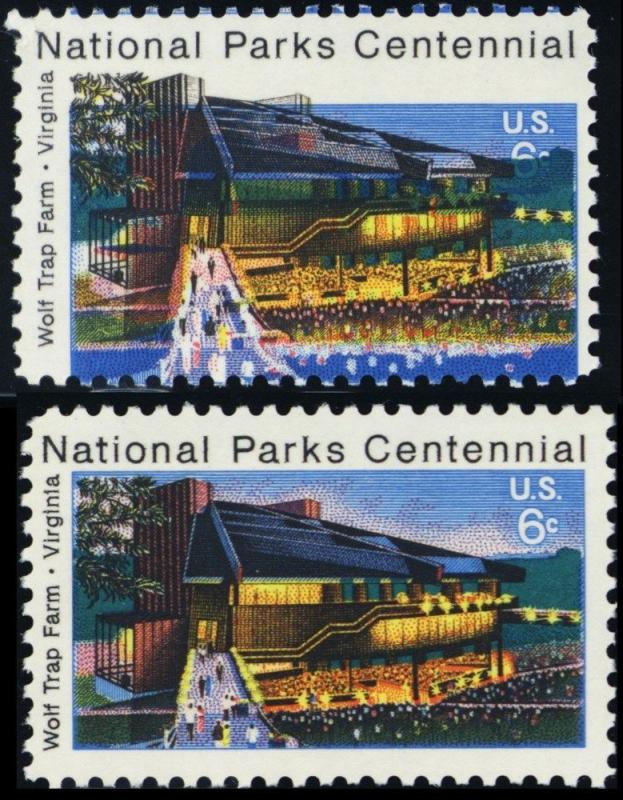 1452, 6¢ Nat Parks Color Shift ERROR With Normal Mint NH WoW -- Stuart Katz