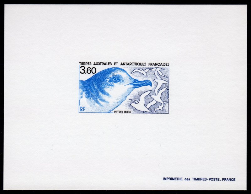 FSAT 1989 Sc#144 Blue Petrel BIRD Deluxe Souvenir Sheet Imperforated MNH