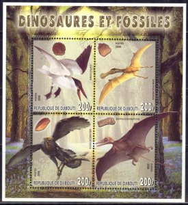 Djibouti 2006 Dinosaurs Fossils (III) Sheet MNH