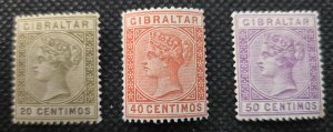 Gibraltar 1889-95 #31-34 M SCV $27.25