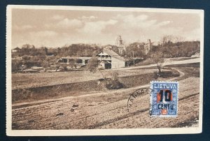 1934 Kaunas Lithuania Real Picture Postcard Cover Kendainiu City View