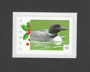 lq. COMMON LOON = DUCK =waterfowl birds picture postage stamp Canada 2014 p5b5-1